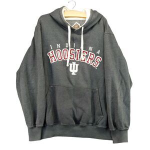 3 Four Indiana Hoosiers Gray Hoodie Mens Medium Basketball Sweatshirt Logo